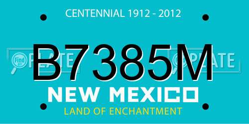 B7385M New Mexico License Plate