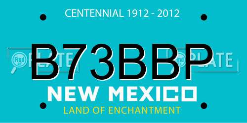 B73BBP New Mexico License Plate
