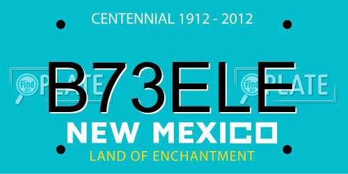 B73ELE New Mexico License Plate