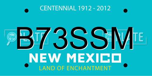B73SSM New Mexico License Plate