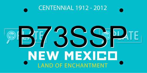 B73SSP New Mexico License Plate