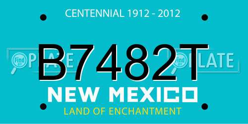 B7482T New Mexico License Plate
