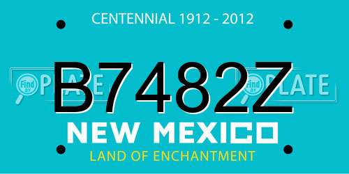 B7482Z New Mexico License Plate