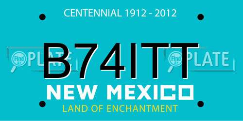 B74ITT New Mexico License Plate