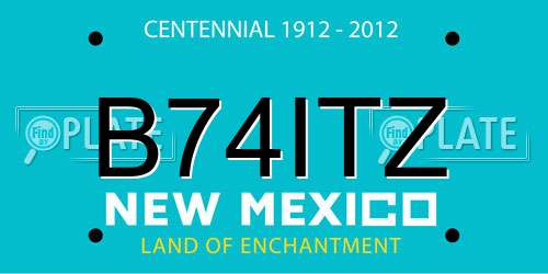 B74ITZ New Mexico License Plate