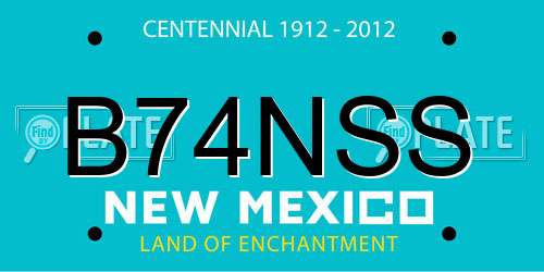 B74NSS New Mexico License Plate