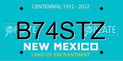 B74STZ New Mexico License Plate