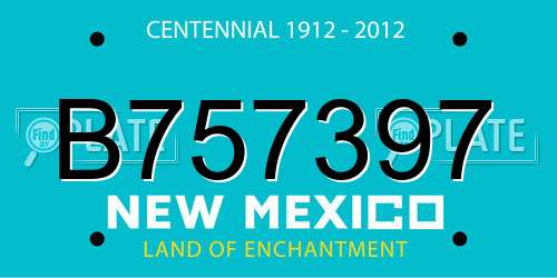 B757397 New Mexico License Plate
