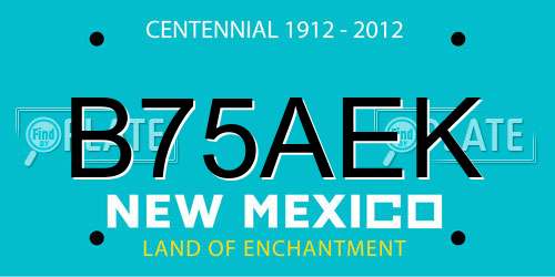 B75AEK New Mexico License Plate