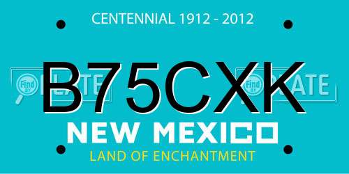 B75CXK New Mexico License Plate