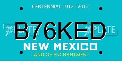 B76KED New Mexico License Plate