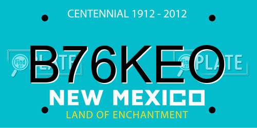 B76KEO New Mexico License Plate