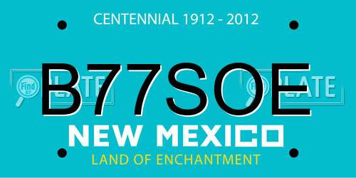 B77SOE New Mexico License Plate