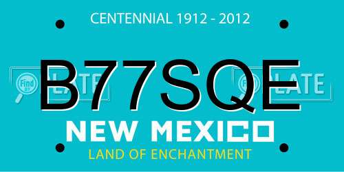 B77SQE New Mexico License Plate