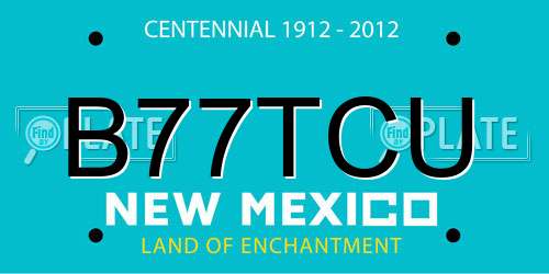B77TCU New Mexico License Plate
