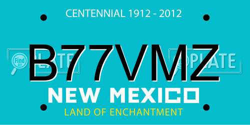 B77VMZ New Mexico License Plate