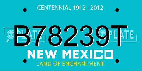 B78239T New Mexico License Plate