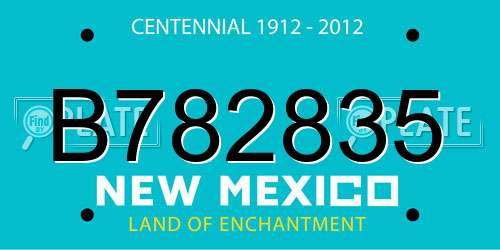 B782835 New Mexico License Plate