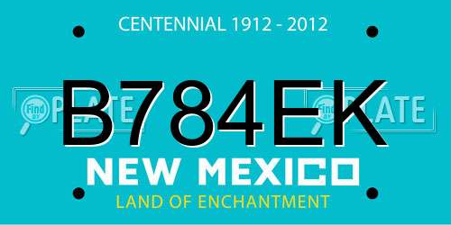 B784EK New Mexico License Plate
