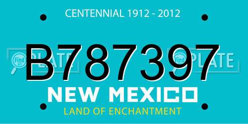 B787397 New Mexico License Plate
