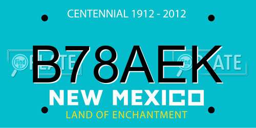 B78AEK New Mexico License Plate
