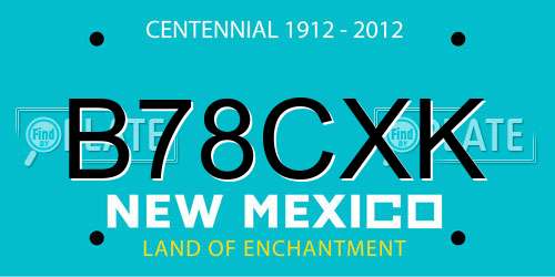 B78CXK New Mexico License Plate