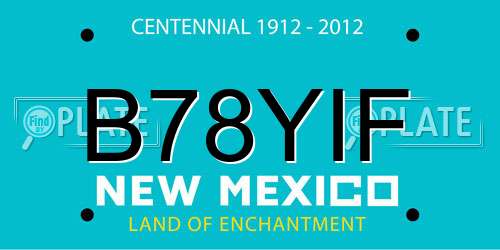B78YIF New Mexico License Plate