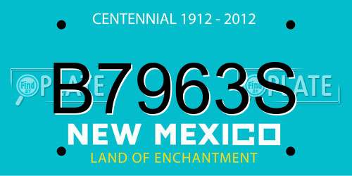 B7963S New Mexico License Plate