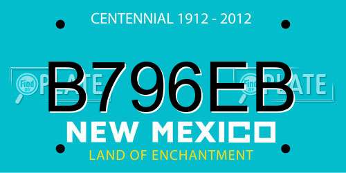 B796EB New Mexico License Plate