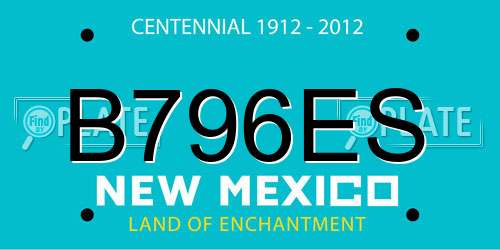 B796ES New Mexico License Plate