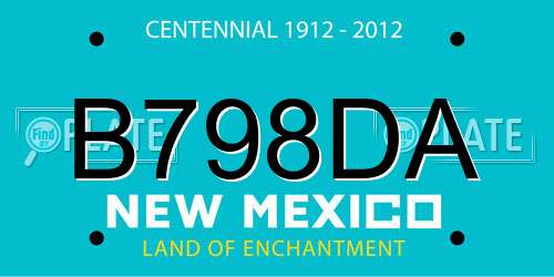 B798DA New Mexico License Plate
