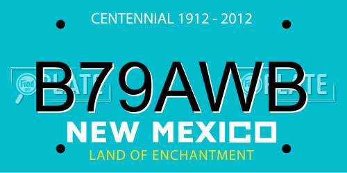 B79AWB New Mexico License Plate