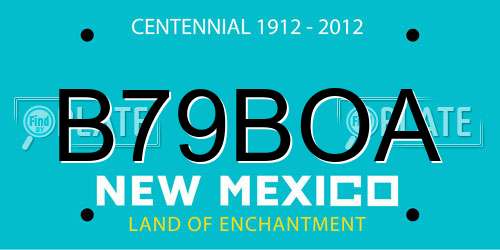 B79BOA New Mexico License Plate