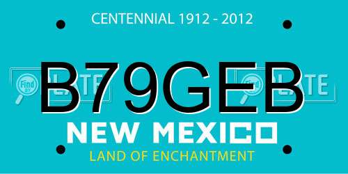 B79GEB New Mexico License Plate