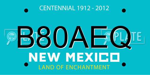 B80AEQ New Mexico License Plate