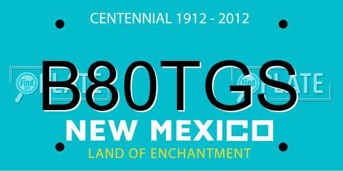 B80TGS New Mexico License Plate