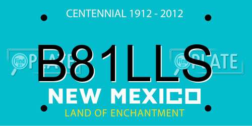 B81LLS New Mexico License Plate