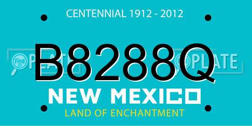 B8288Q New Mexico License Plate