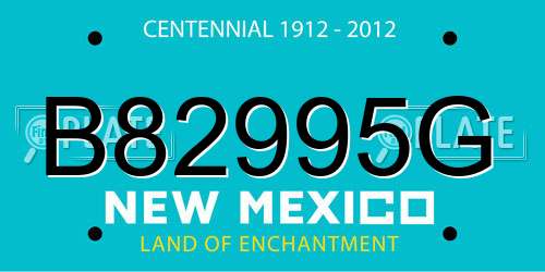 B82995G New Mexico License Plate