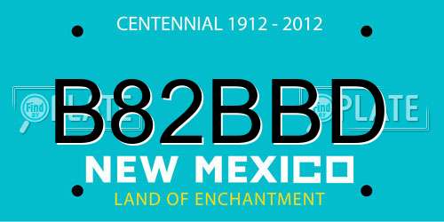 B82BBD New Mexico License Plate