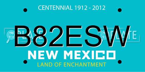 B82ESW New Mexico License Plate
