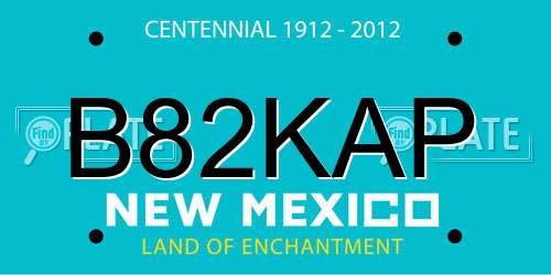 B82KAP New Mexico License Plate