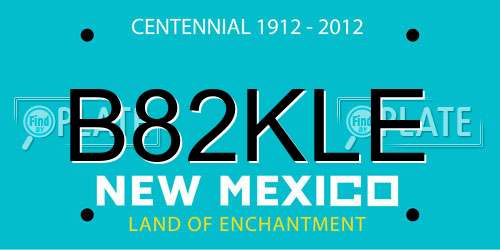 B82KLE New Mexico License Plate