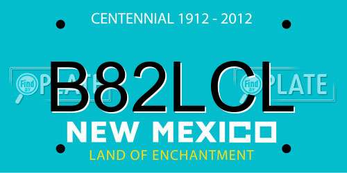 B82LCL New Mexico License Plate