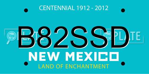 B82SSD New Mexico License Plate