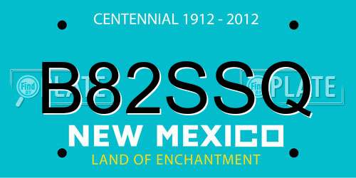 B82SSQ New Mexico License Plate