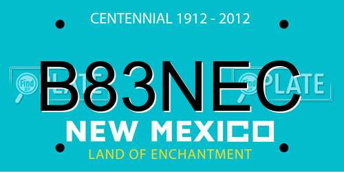 B83NEC New Mexico License Plate