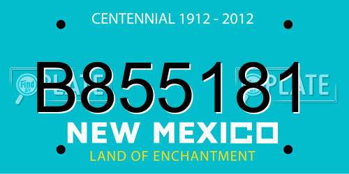 B855181 New Mexico License Plate
