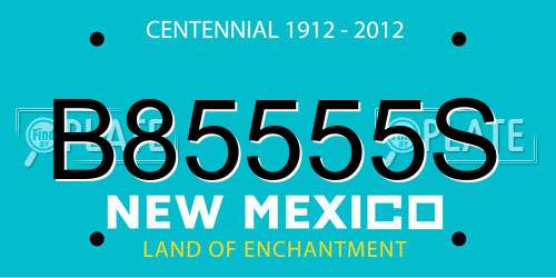 B85555S New Mexico License Plate