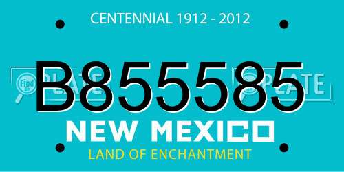 B855585 New Mexico License Plate